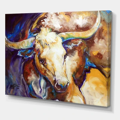 Designart - Power Longhorn Abstract