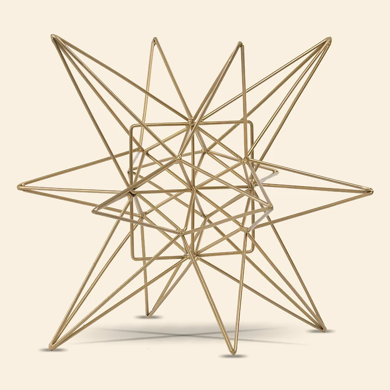 6" Gold Metal Star Figurine