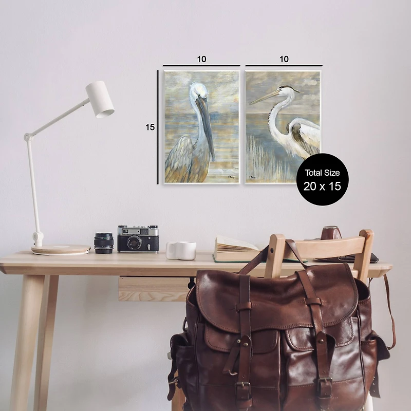 Stupell Industries Sea Birds Abstract Beach Wall Plaque Art