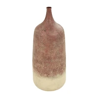 20" Copper Metal Distressed Textured Ombre Vase