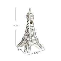 Hello Honey® 11.7" White & Black Decorative Stoneware Eiffel Tower Vase