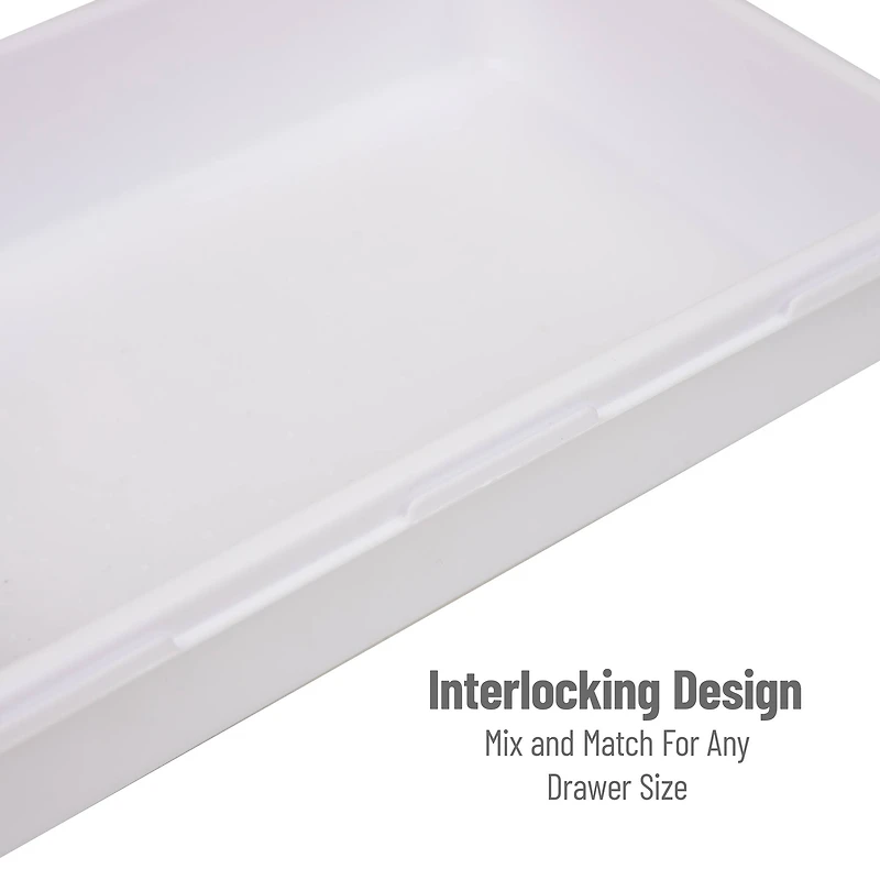 Mind Reader White Drawer Organizer Set