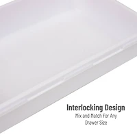 Mind Reader White Drawer Organizer Set