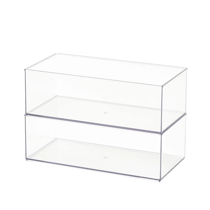 12 Pack: 12" x 6" Clear Stacking Storage Bin by Simply Tidy™