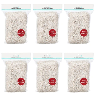 6 Pack: White Paper Shreds by Celebrate It™, 1lb.