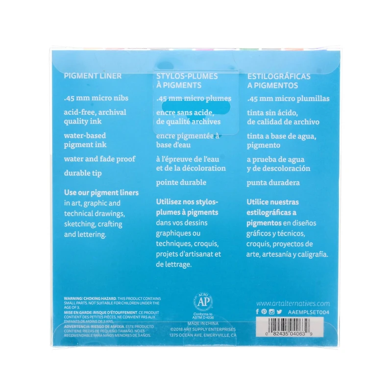 12 Packs: 12 ct. (144 total) Art Alternatives Pigment Liner Pen Set