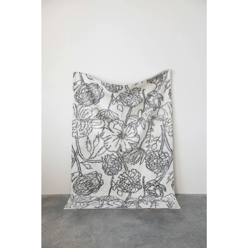 Hello Honey® Cotton Tufted Rug With Flower Pattern, 4ft. x 6ft.