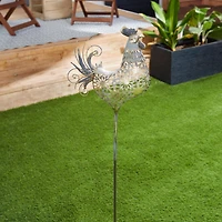 35.5" Gold Rooster Garden Stake