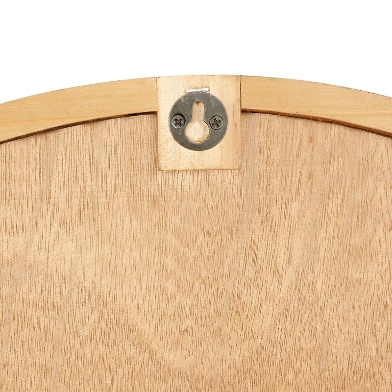 25" Brown Wood Industrial Wall Clock