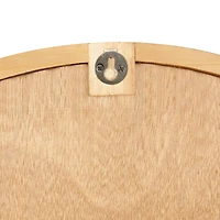 25" Brown Wood Industrial Wall Clock