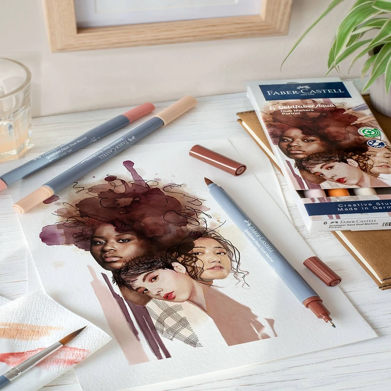 Faber-Castell® Goldfaber Aqua Portrait Dual-Tip Marker Set