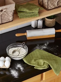 DII® Solid Windowpane Terry Dishcloth Set