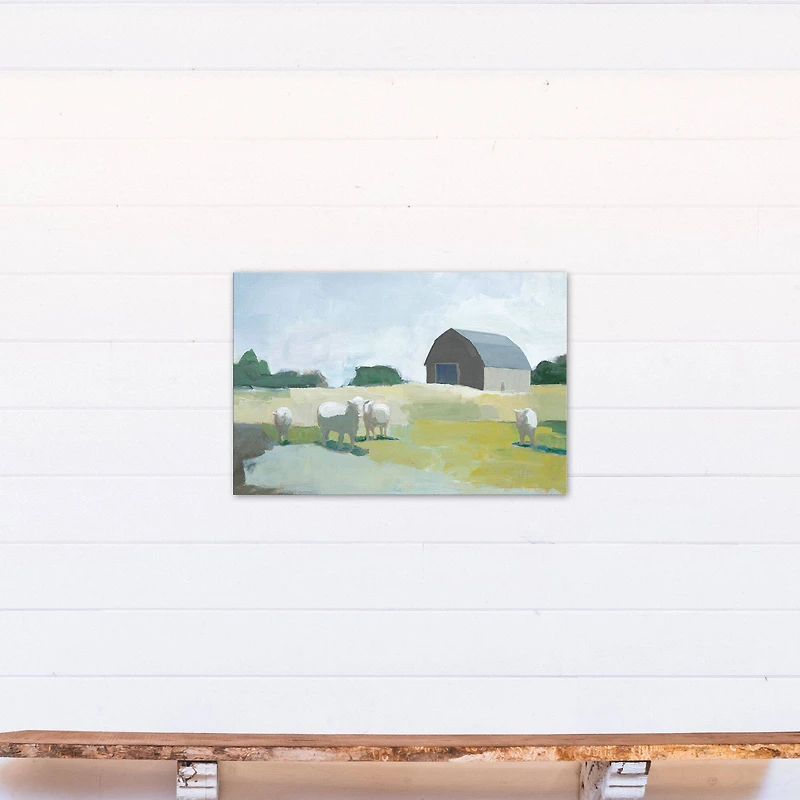 Barn Cows 20" x 30" Canvas Wall Art