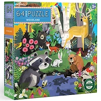 eeBoo Woodland 64 Piece Jigsaw Puzzle