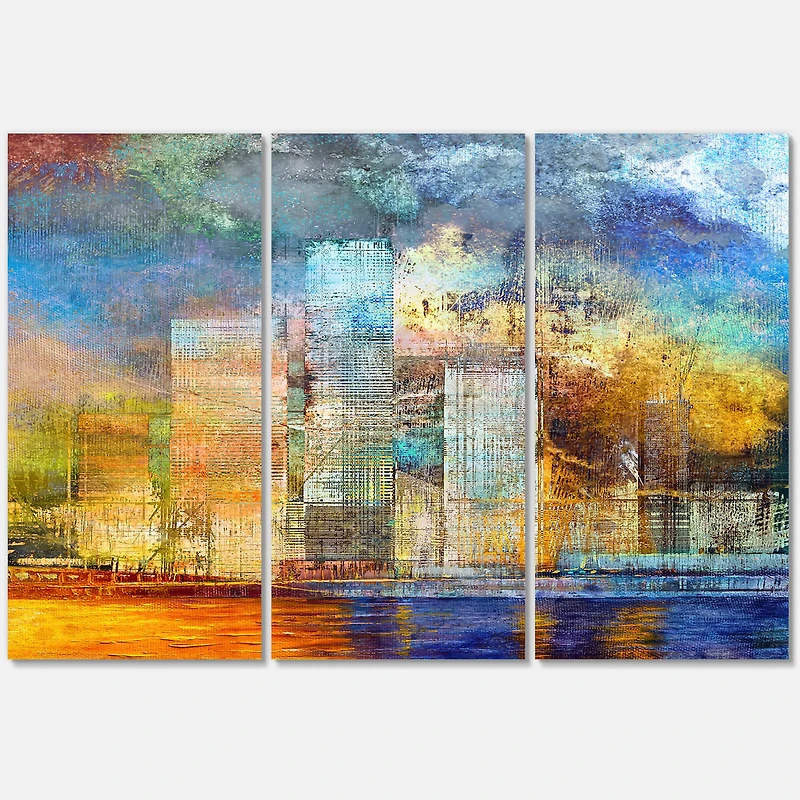 Designart - Skypscrapers By The Bridge In Futuristic City
