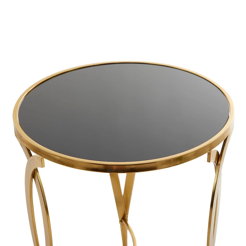 Black Metal Contemporary Accent Table 27" x 20" x 20"