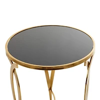 Black Metal Contemporary Accent Table 27" x 20" x 20"