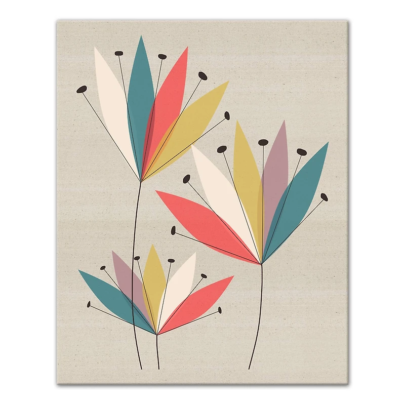 Abstract Floral Canvas Wall Art