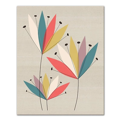 Abstract Floral Canvas Wall Art