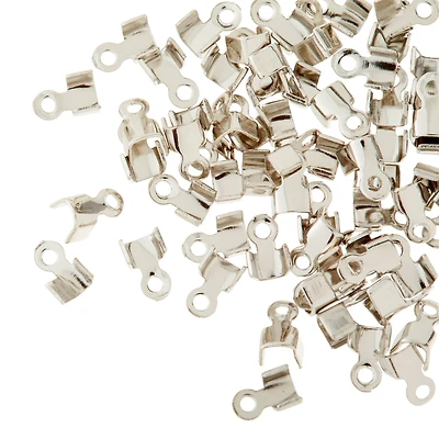 5mm Folding End Crimps with Loops, 62ct. by Bead Landing™
