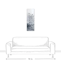 Ferns In Blue 12" x 36" Canvas Wall Art