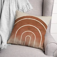 Terracotta Rainbow 18" x 18" Throw Pillow
