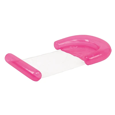 4.5ft. Neon Pink Water Hammock Inflatable Swimming Pool Lounger