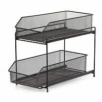 NEX™ Dark Brown 2-Tier Sliding Basket Organizer Drawer