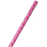 JAM Paper Safari Pink & White Zebra Gift Wrap, 2ct.