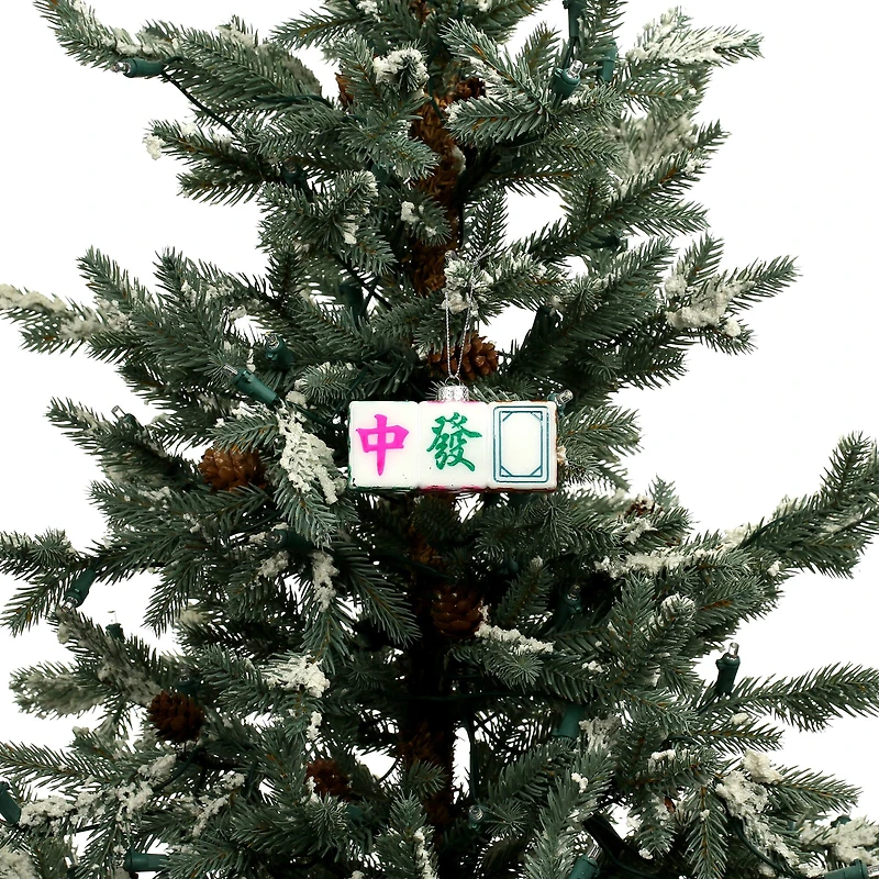 3.5" Mahjong Glass Ornament by Ashland®