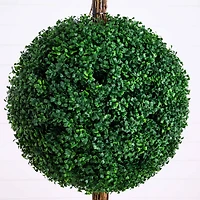 7ft. UV Resistant Artificial Triple Ball Boxwood Topiary Tree (Indoor/Outdoor)