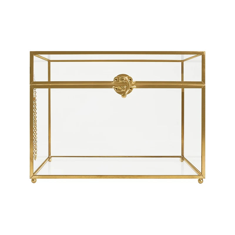 Gold Metal & Glass Card Box by Celebrate It™