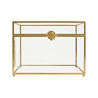 Gold Metal & Glass Card Box by Celebrate It™