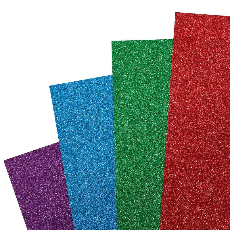 6 Pack: Glitter Primary Cardstock Paper Pad by Recollections™, 12" x 12"