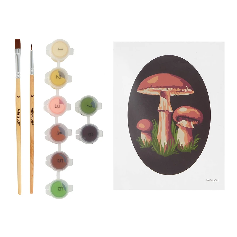 Mushrooms Paint-by-Number Framed Mini Kit by Artist's Loft®