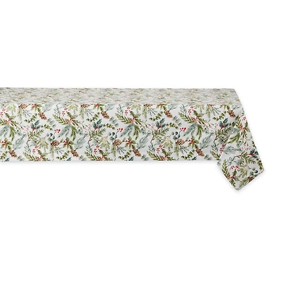 DII® 84" Heritage Holiday Sprigs Printed Tablecloth