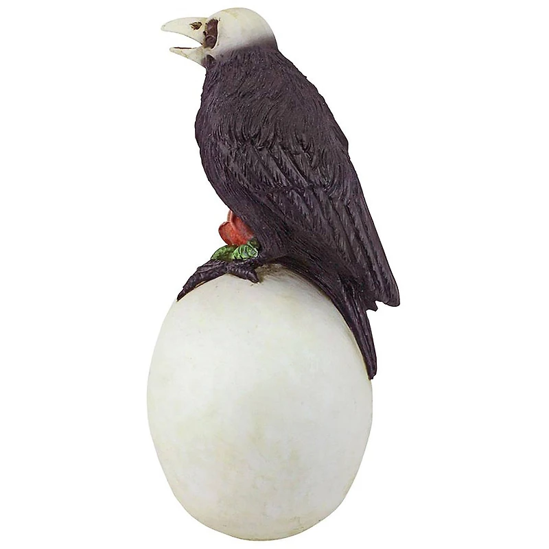 Design Toscano Raven & Roses Day of the Dead Skull Statue