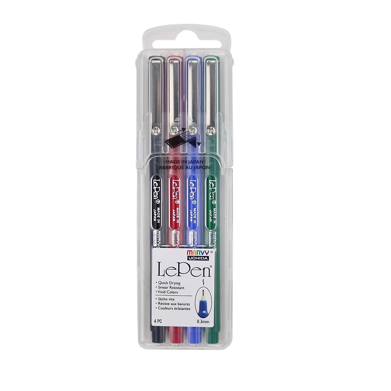 Marvy® Uchida LePen® Extra Fine 4 Primary Pen Set