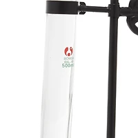 17" Clear Metal Contemporary Vase