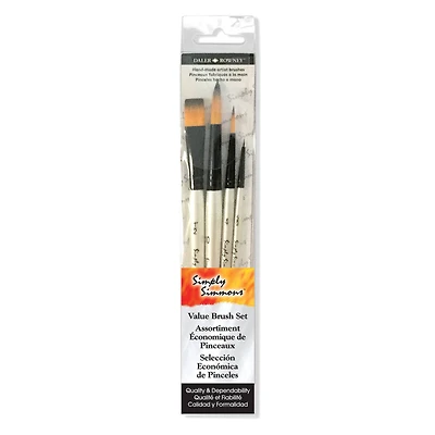 Simply Simmons Watercolor Synthetic 4 Piece Brush Set