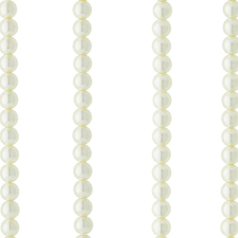 Ivory Pearl Glass Beads, 8mm by Bead Landing™