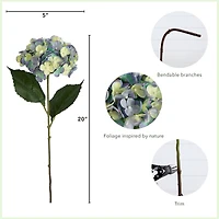20" Hydrangea Flower Stems