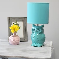Simple Designs 13" Ceramic Owl Table Lamp