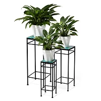 Glitzhome® Square Nesting Planter Stands Set