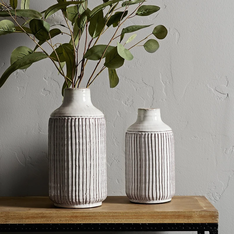 10" Gray Terracotta Vase