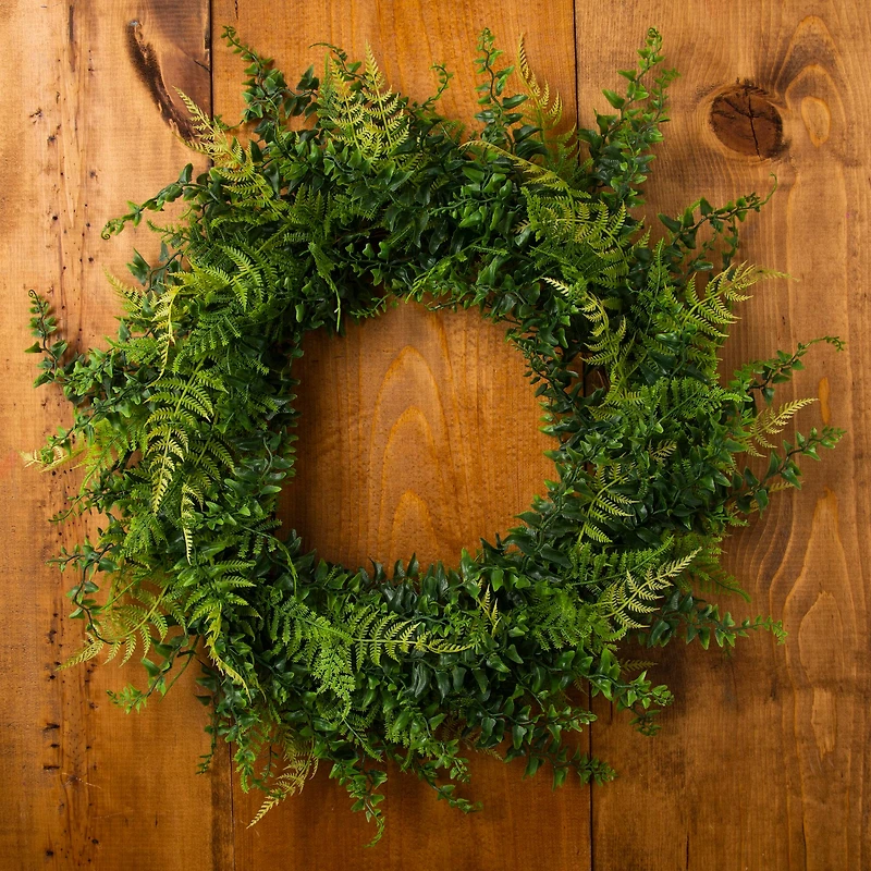 12 Pack: 20" Mixed Greenery & Leaves Wreath by Ashland®