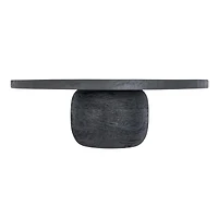 Hello Honey® 15" Black Round Mango Wood Pedestal