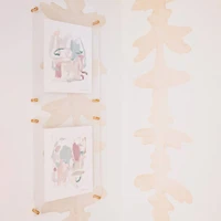 Wexel Art Double Panel Clear Acrylic Floating Wall Frame with Gold Hardware