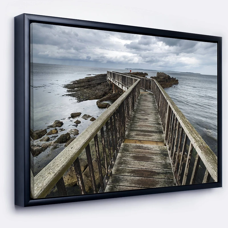 Designart - Wooden Pier on North Irish Coastline