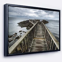 Designart - Wooden Pier on North Irish Coastline